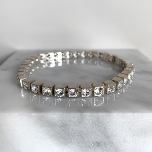 6 ct Tennis Bracelet with CZ Diamond setting Unisex cube style